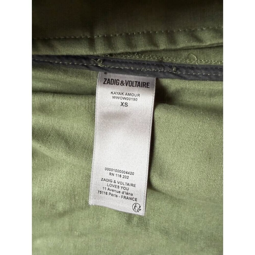 BNWT Zadig & Voltaire Kayak Amour Military Green Utility Jacket - Size XS - Picture 10 of 10